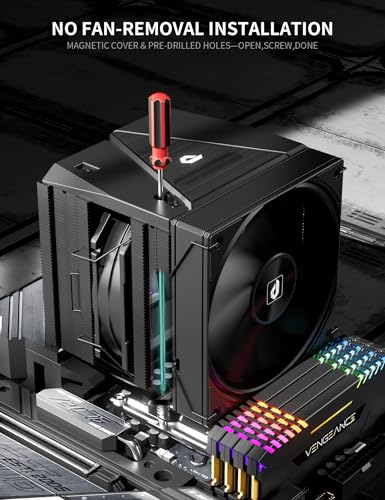 upHere CPU Cooler Air,Dual Tower Cooler with 120mm PWM Fan,8 Heat Pipes for Intel LGA 1851/1700/2011/2066/115X,AM5/AM4/AM3,Black,UE2 Elite K8 - Image 5