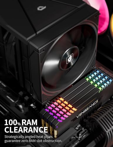 upHere CPU Cooler Air,Dual Tower Cooler with 120mm PWM Fan,8 Heat Pipes for Intel LGA 1851/1700/2011/2066/115X,AM5/AM4/AM3,Black,UE2 Elite K8 - Image 4