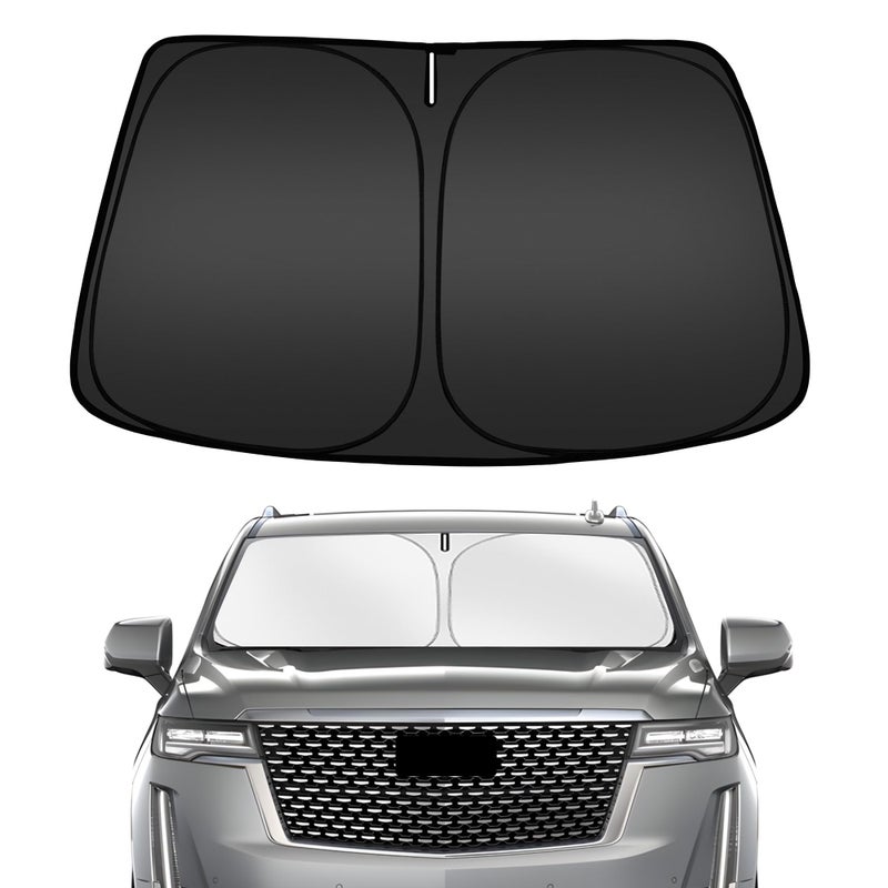 ARISMOTOR Windshield Sun Shade for Cadillac Escalade 20212025 2026 Custom Fit Foldable Front Window Sunshade Sun Visor Protector Block UV Rays Keep Your Car Cooler