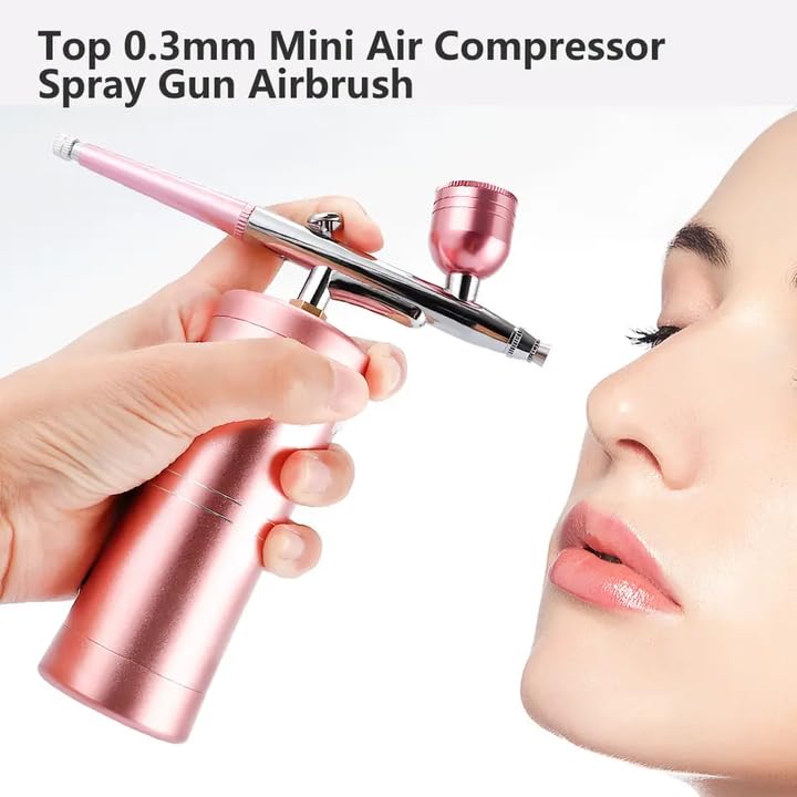 Aravli Aravli Cordless Airbrush Makeup Machine Mini Airbrush Kit Handheld Airbrush Cosmetic System for Barber Nail Art Model Painting Supplies Assorted Color  - Image 3