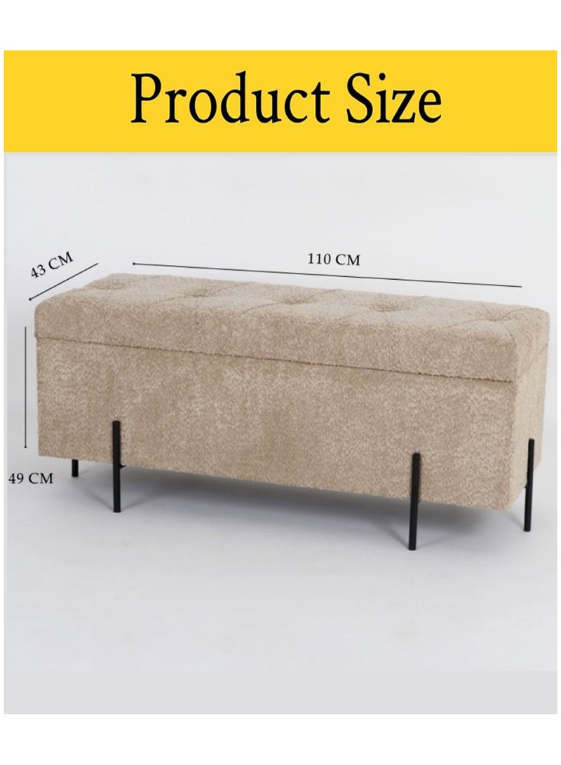 Modern Storage Bench For Bedroom, Living Room 110*43*49 CM - Image 2