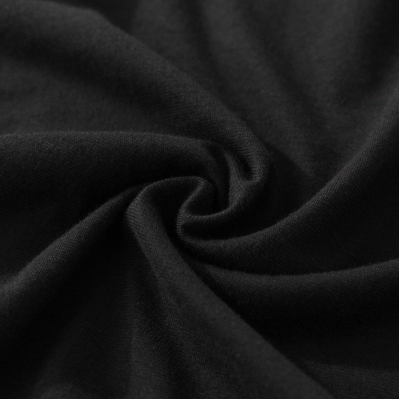 KAIANG KAIANG Jersey Knit Pillowcase. All Season  Soft  Cozy Cases. T-Shirt Jersey Cotton of one Pillow Case Heather Cotton Jersey Case (Black  Body Size)  - Image 5