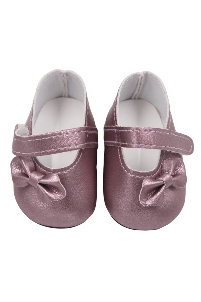 عرض خاص على أحذية الدمى المزينة بفيونكة مقاس 7 سم، مناسبة للدمى الأمريكية مقاس 18 بوصة، مصنوعة من جلد البولي يوريثان، تناسب دمى الأطفال الجديدة مقاس 43 سم.