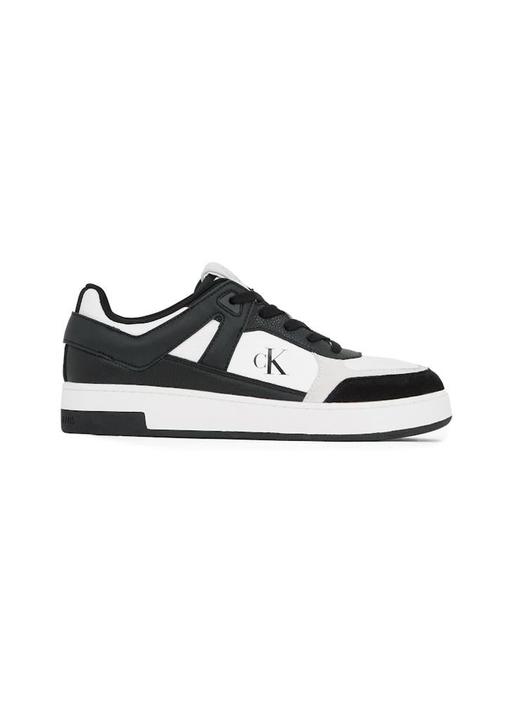 Calvin Klein Jeans Basketball Lace Up Leather Low Trainers  - Image 1