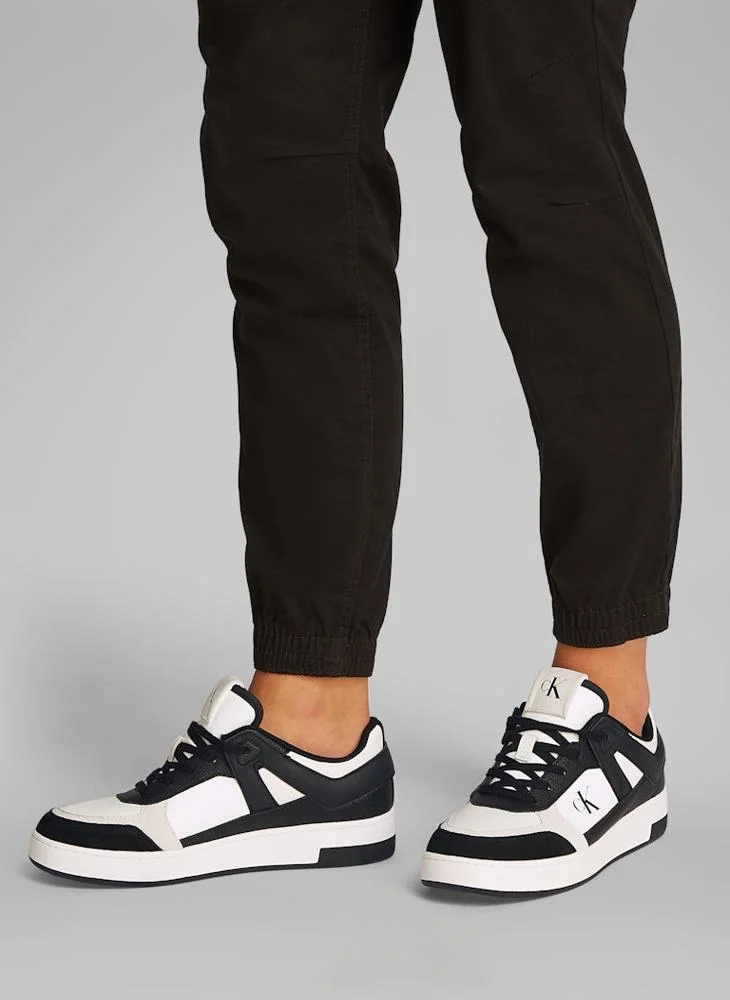 Calvin Klein Jeans Basketball Lace Up Leather Low Trainers