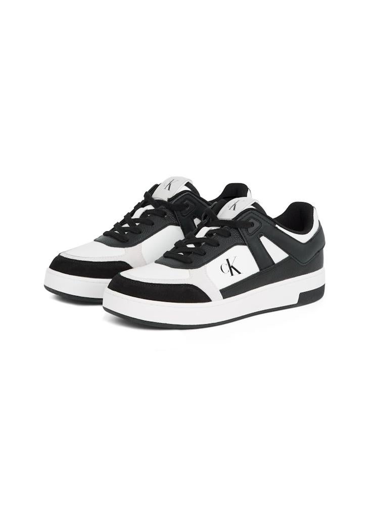 Calvin Klein Jeans Basketball Lace Up Leather Low Trainers  - Image 4