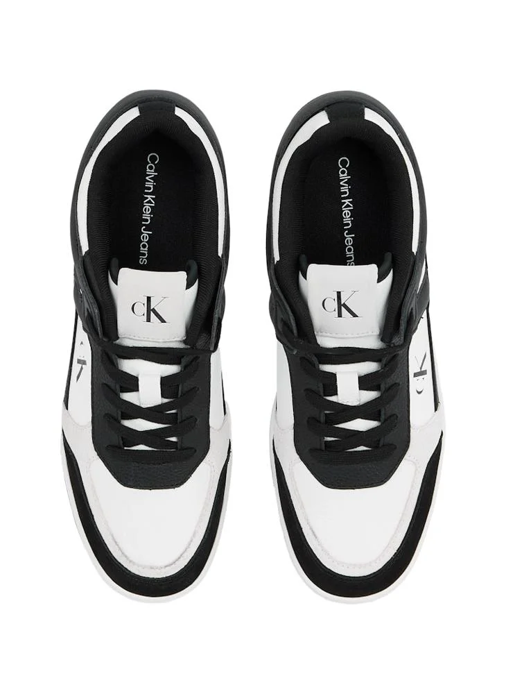 Calvin Klein Jeans Basketball Lace Up Leather Low Trainers