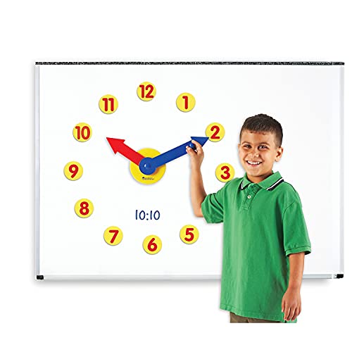 Learning Resources Magnetic Time Activity Set, Homeschool, Time Telling, Basic Math Skills, Giant Demo Clock, Whiteboard Accessories, Grades K+, Ages 5+ - Image 4