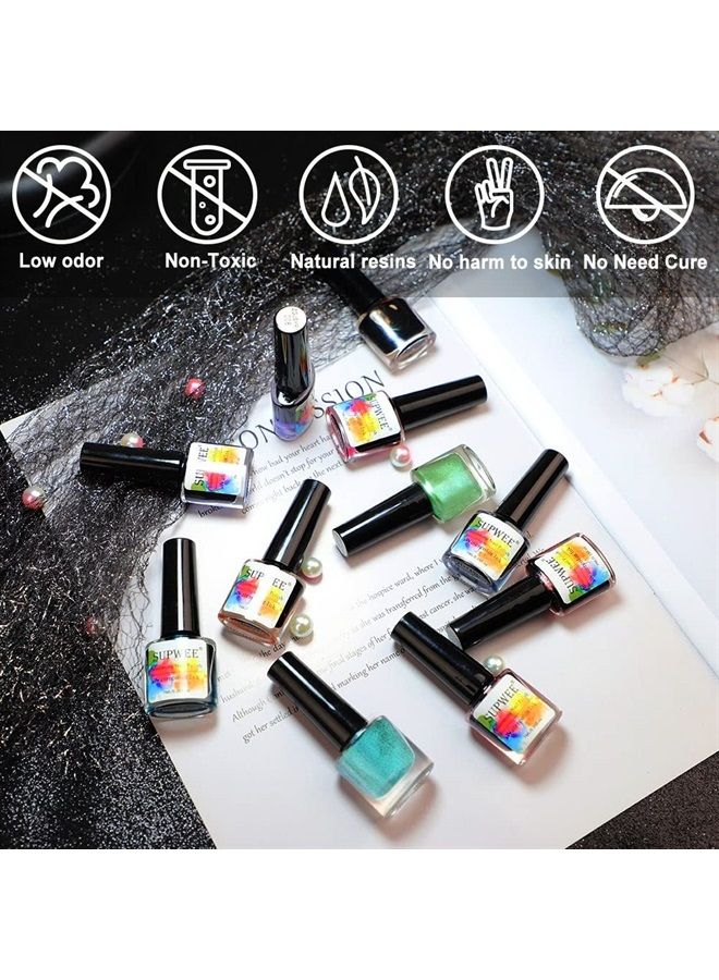 SUPWEE Blooming Watercolor Ink Gel Nail Polish Flower Nail Art Blossom Gel for Spreading Marble Effect Soak Off UV Gel Manicure 12 Colors 7ml(0.25fl oz) - Image 5