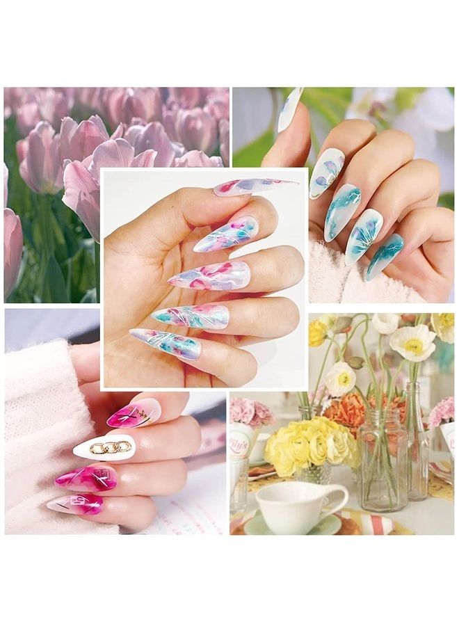 SUPWEE Blooming Watercolor Ink Gel Nail Polish Flower Nail Art Blossom Gel for Spreading Marble Effect Soak Off UV Gel Manicure 12 Colors 7ml(0.25fl oz) - Image 4