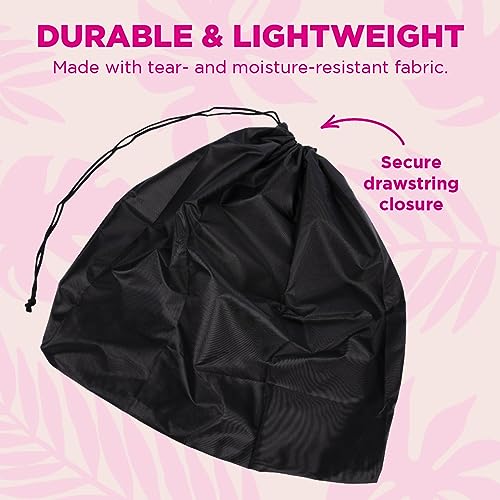 Miamica Travel Laundry Bag - Wash, Dry, Fold Repeat, Black - Image 3