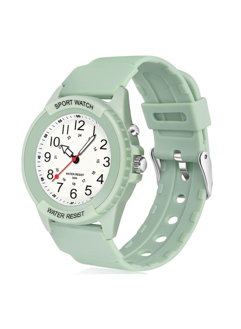 Captaintech Waterproof Kids Analog Watch with Night Light Educational Time Feature for Ages 6 to 18 - Image 1