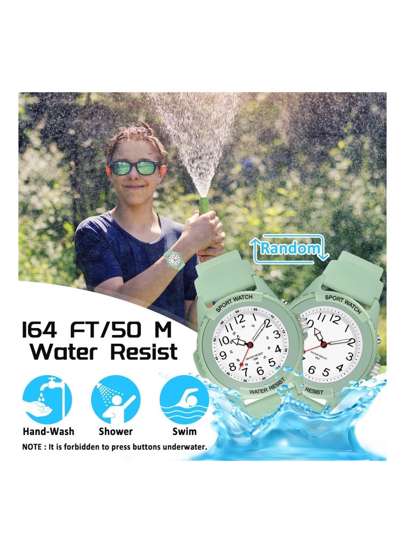 Captaintech Waterproof Kids Analog Watch with Night Light Educational Time Feature for Ages 6 to 18 - Image 3