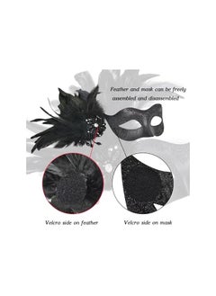 The Bros 2025 New Masquerade Mask for Women with Feathers, Womens Venetian Feathers Mask for Masquerade Party, Mardi Gras, Dance Party Christmas Supplies  - Image 3