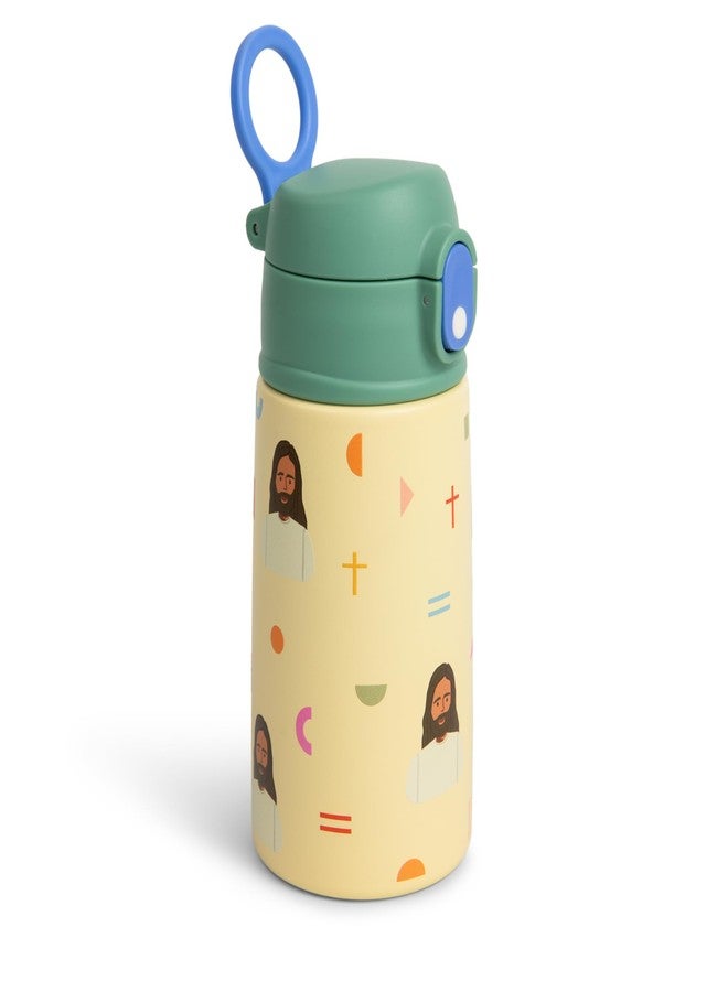 Be A Heart Jesus Water Bottle for Kids Stainless Steel 13.5 oz Yellow - Image 3