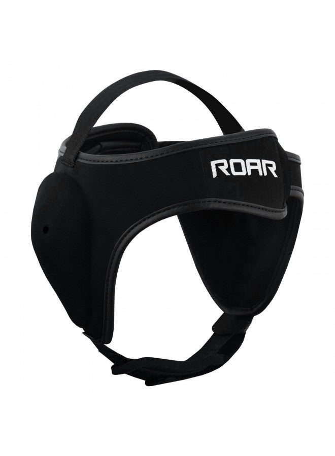 ROAR-INT ROAR BJJ Headgear MMA Grappling Ear Guard Fighting Sparring Helmet (Black) - Image 1