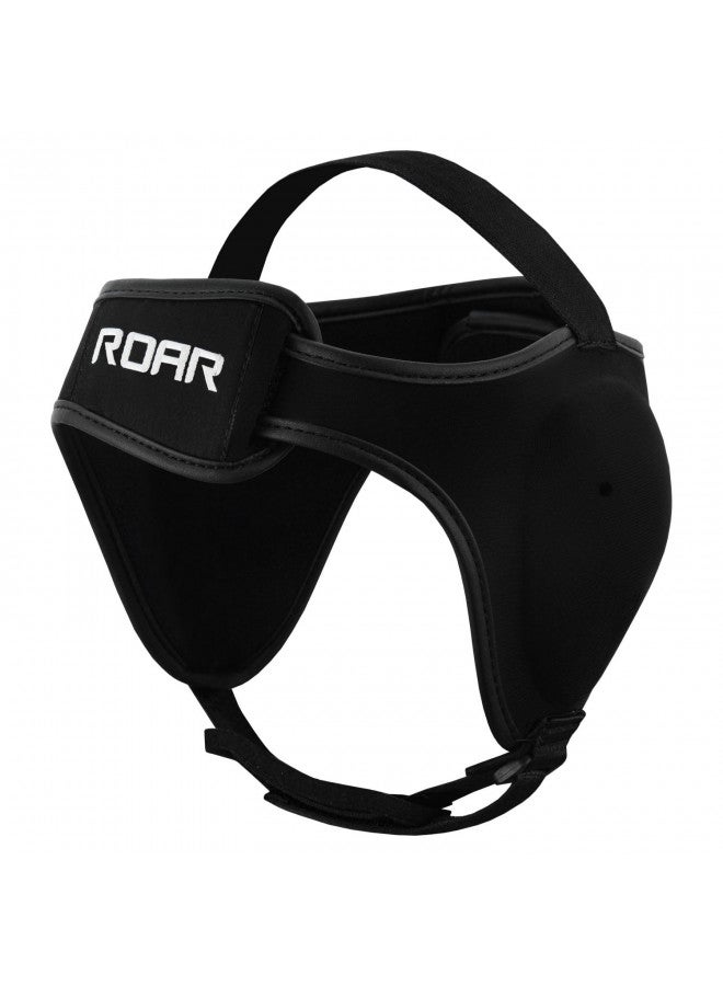 ROAR-INT ROAR BJJ Headgear MMA Grappling Ear Guard Fighting Sparring Helmet (Black) - Image 2