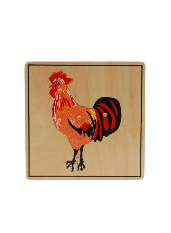 Tiger Everyday Montessori Montessori Early Childhood Teaching Aids Biological Educational Toys Animal And Plant Insect Panel Growth Puzzle - Image 5