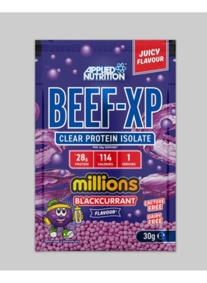 Applied Nutrition Applied Nutrition Beef XP Sample Clear Protein Isolate Millions Blackcurrant Flavor 30 g  - Image 1