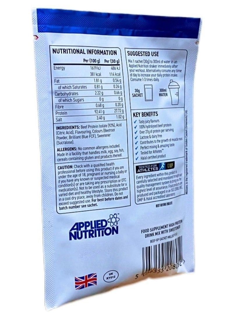 Applied Nutrition Applied Nutrition Beef XP Sample Clear Protein Isolate Millions Blackcurrant Flavor 30 g  - Image 3