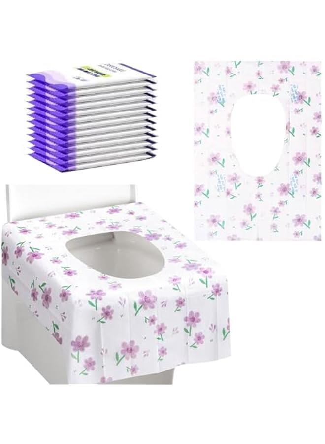 20 Pack Disposable Toilet Seat Covers, Extra Large Waterproof Potty Covers for Kids/Adults, Individually Wrapped for Travel/Public Restrooms(62 * 65cm) - Image 1