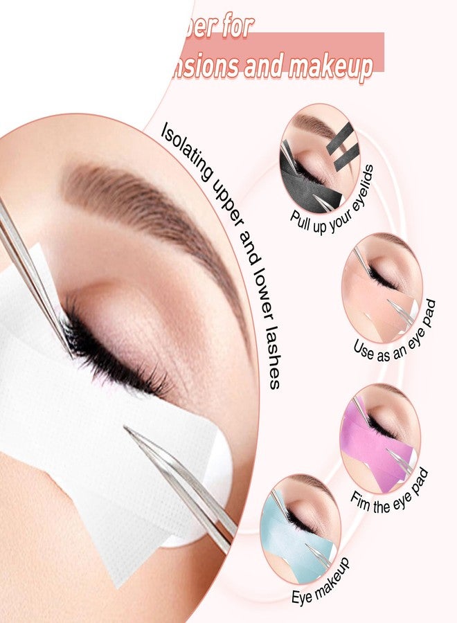 MERETON Lash Tape for Eyelash Extensions - Silicone Gel Eyelash Tape for Sensitive Skin Pain Free Removal Breathable Micro Eyelash Extension Supplies Colorful（1in x 4yd，Black/White/Pink/Purple/Blue） - Image 5