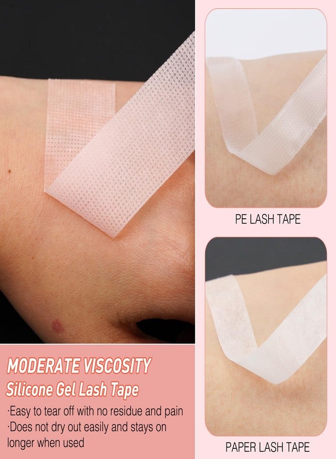 MERETON Lash Tape for Eyelash Extensions - Silicone Gel Eyelash Tape for Sensitive Skin Pain Free Removal Breathable Micro Eyelash Extension Supplies Colorful（1in x 4yd，Black/White/Pink/Purple/Blue） - Image 4