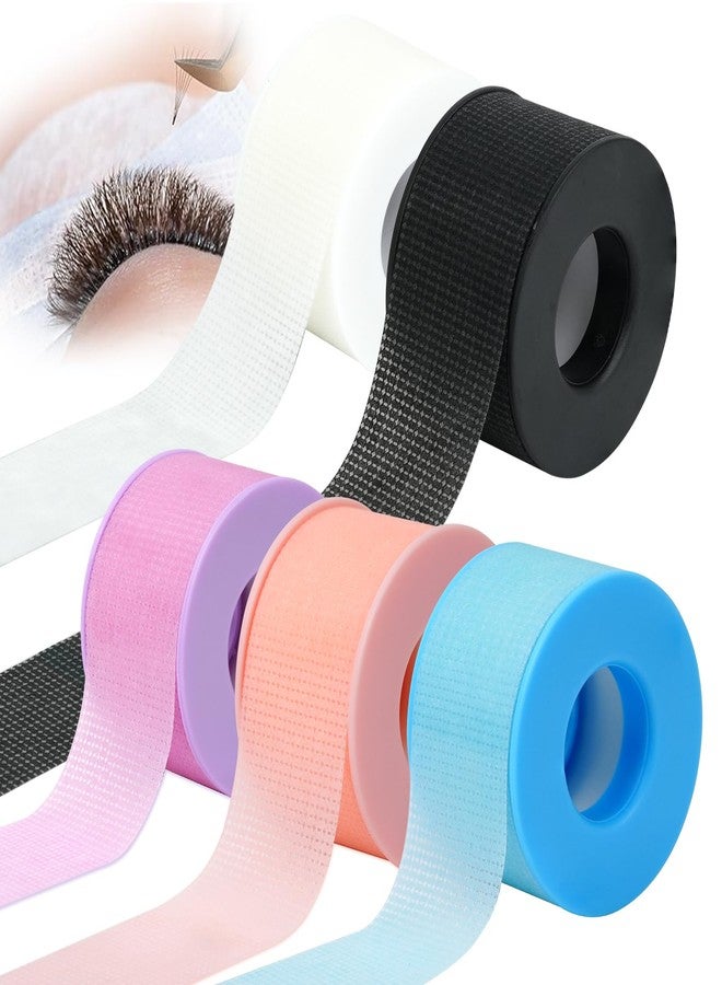 MERETON Lash Tape for Eyelash Extensions - Silicone Gel Eyelash Tape for Sensitive Skin Pain Free Removal Breathable Micro Eyelash Extension Supplies Colorful（1in x 4yd，Black/White/Pink/Purple/Blue） - Image 1