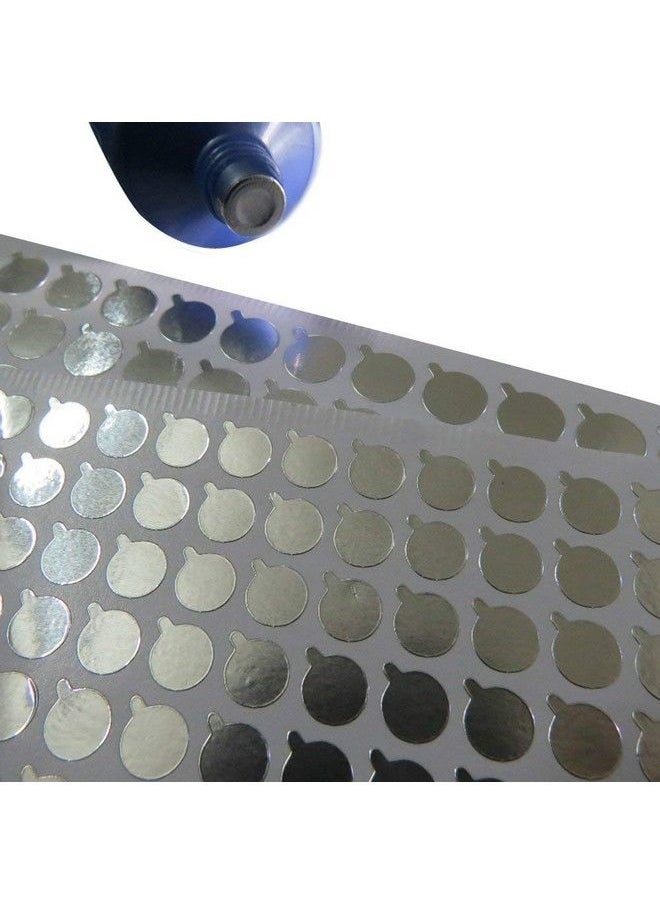 Happyupcity 360Pcs/6 Sheets 15Mm Aluminum Sticker Lids Foil Film Tapes Seal Stickers Bottle Stopper Sealing Label Essential Oil Bottle Stickers For Toothpaste Soft Tube Facial Clean Lotion Bottles  - Image 2