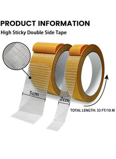 Generic Double Sided Tape, Mounting Tape for Clothes, Double Sided Tape Heavy Duty, Carpet Tape, Two Sided Tape for Fabric, Double Sided Duct Tape 2 Rolls  - Image 2