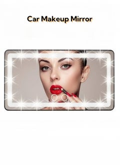 DLP Rechargeable Car Makeup Mirror with LED Light, 1500mAh Battery, 5V2A USB Power Supply, Three-Color & Stepless Adjustment & Peripheral Light Strip, Sun Visor Mirror  - Image 2
