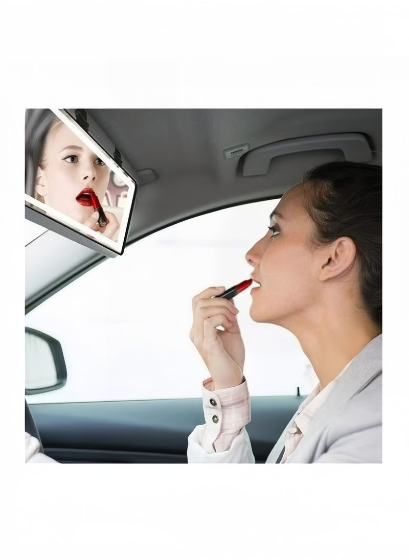 Rechargeable Car Makeup Mirror with LED Light, 1500mAh Battery, 5V2A USB Power Supply, Three-Color & Stepless Adjustment & Peripheral Light Strip, Sun Visor Mirror - pzsku/ZFA7B8B0B74D8B723F462Z/45/_/1733999802/df333c0b-7512-435d-87c0-2b1f1f60be62