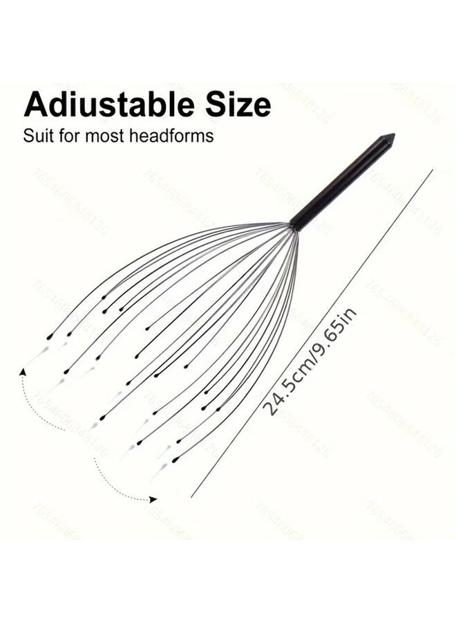 1 قطعة مدلك فروة الرأس المعدني لتحفيز الأنسجة العميقة هدية سفر محمولة - Image 4