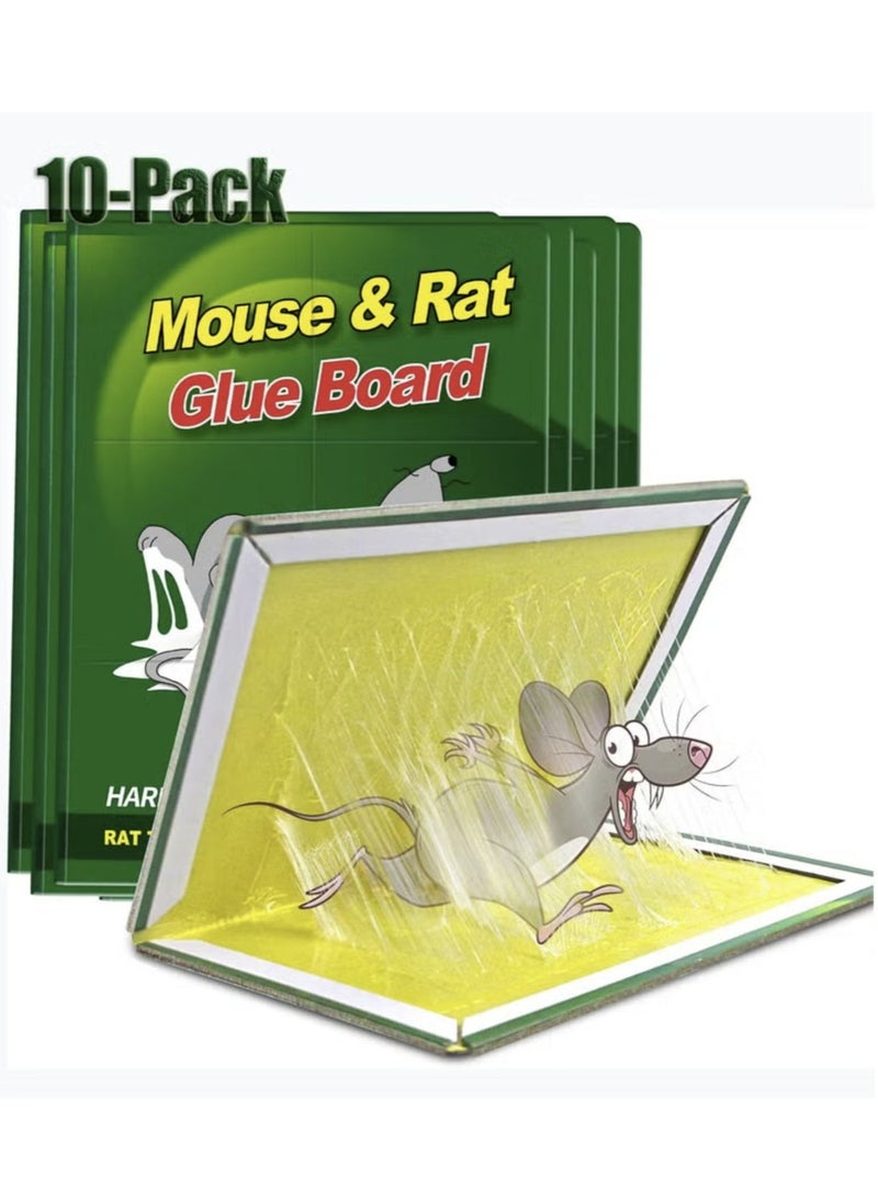 10-Pack Mouse Glue Traps, Rat Glue Traps, Enhanced Stickiness Mouse Traps Traps Sticky Pad Board for House Indoor and Outdoor Rat - Image 2