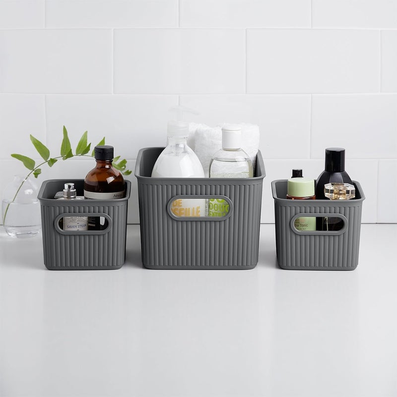 TATAY Large Multipurpose Sort Basket Holds 15 Liters, Anthracite Grey, 29.4 x 38.5 x 16 - Image 4
