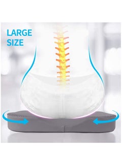 LEDIN Orthopedic Gel Foam Seat Cushion Tailbone,Support for All-Day Sitting and Back Pain Relief grey  - Image 4