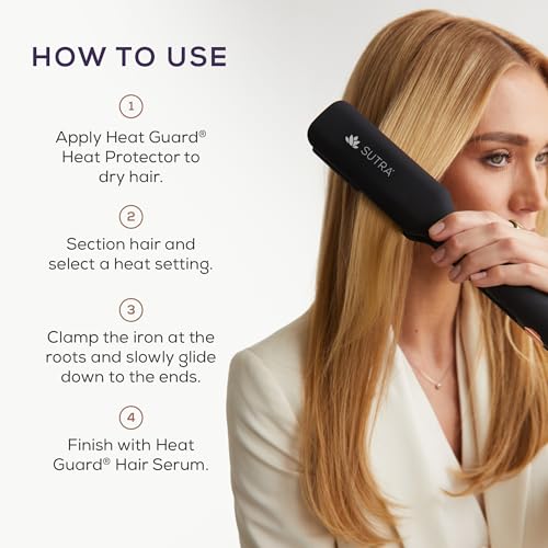 Sutra Professional IR2 Flat Iron, 1.5" - Ionic Infrared Hair Straightener with Adjustable Temperature, Auto Shut-Off & Swivel Cord - Straight Iron for Straightening Hair - Image 4