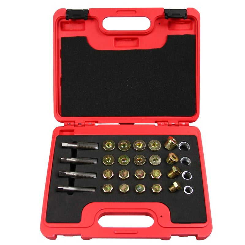 Generic BestsQ 64Pcs Oil Pan Thread Repair Kit Sump Gearbox Drain Plug Tool Set M13 M15 M17 M20  - Image 1