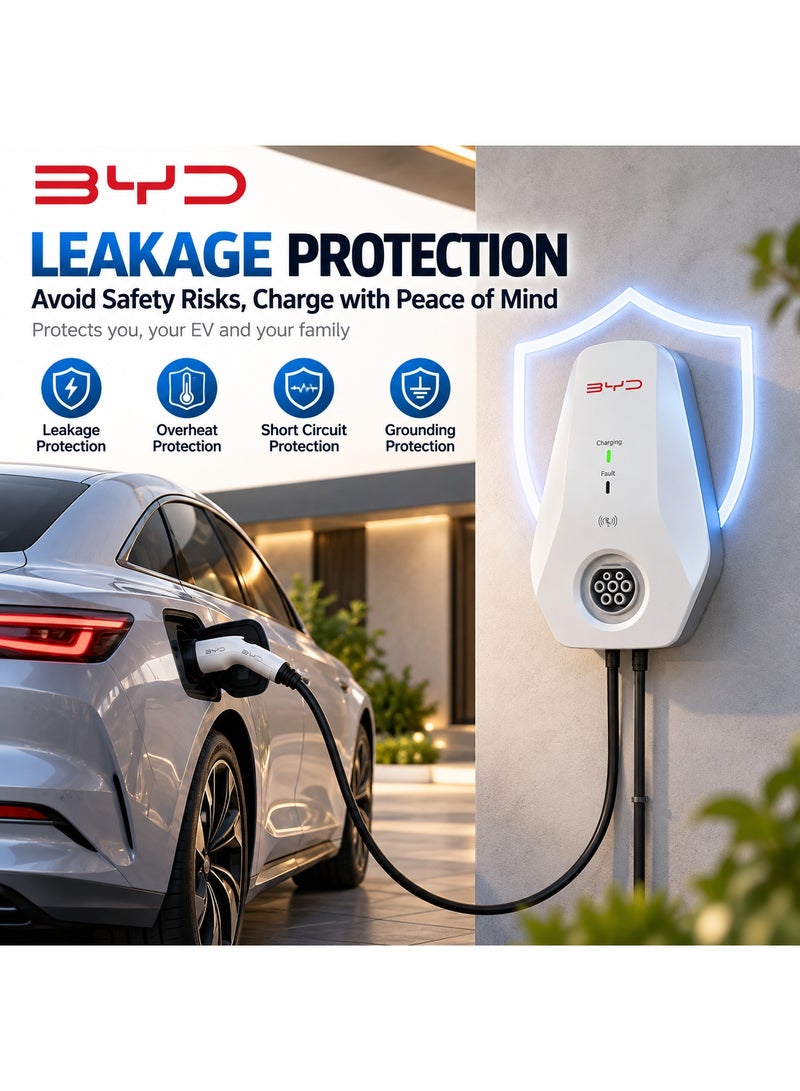 BYD-Compatible 7kW EV Charger – Fast AC Home Charging Station (IP54 Waterproof) - Image 1