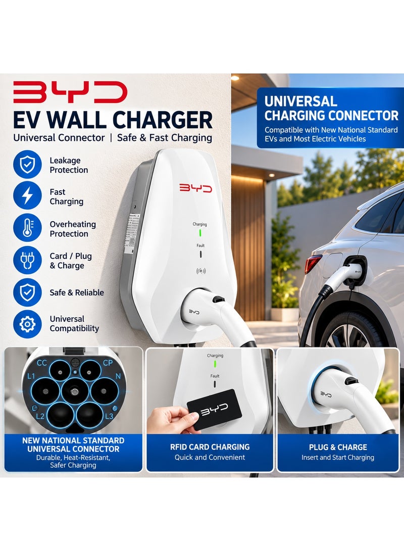 BYD-Compatible 7kW EV Charger – Fast AC Home Charging Station (IP54 Waterproof) - Image 3