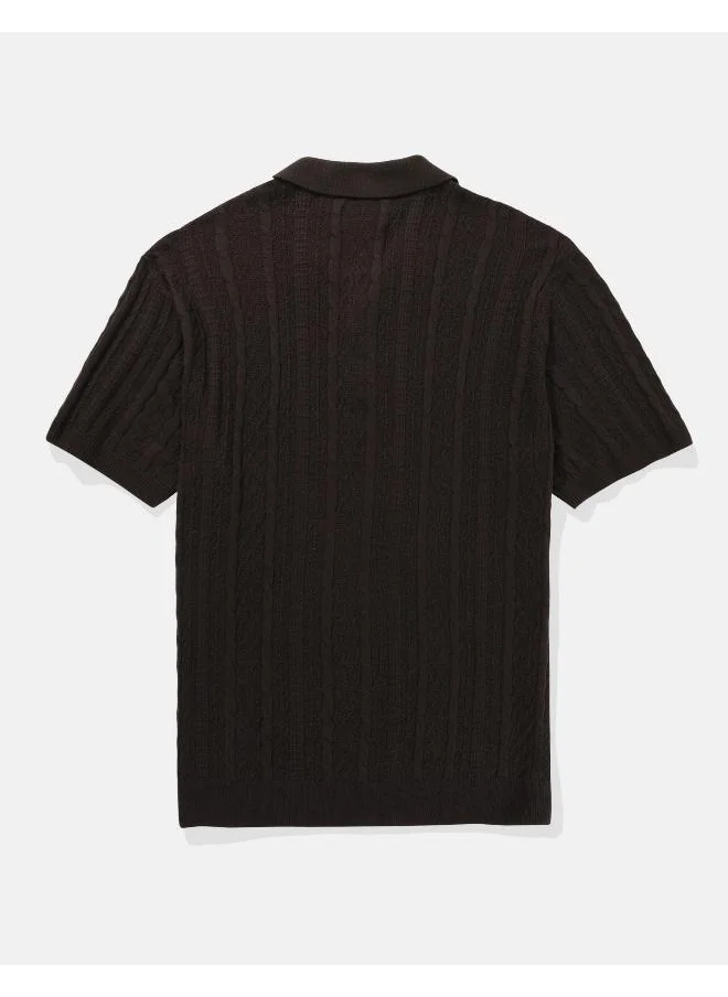 امريكان ايجل AE Textured Sweater Polo Shirt