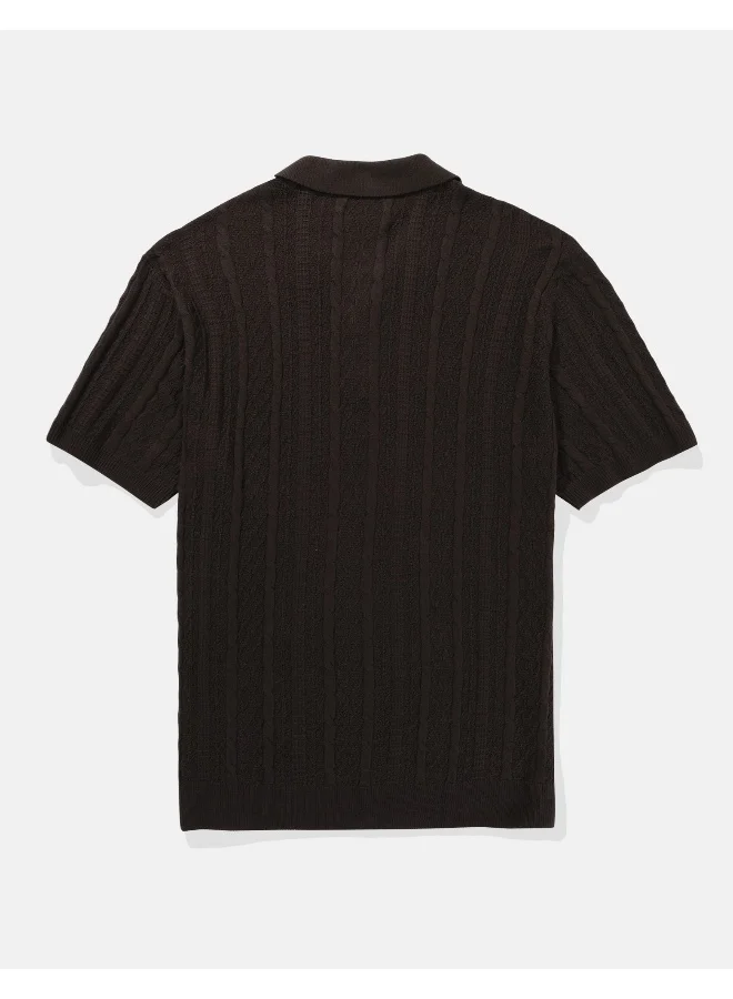 امريكان ايجل AE Textured Sweater Polo Shirt