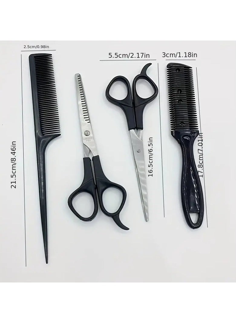 ORiTi 4pcs Professional Hair Styling Tool Set - Includes Hair Cutting Scissors, Comb, and Thinning Shears for Perfect Haircuts and Thinning  - Image 4