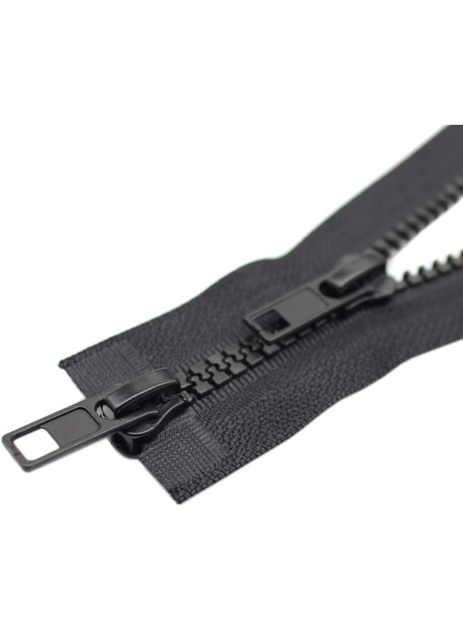 B 2 Pieces 60cm #5 Separable Two-Way Zipper Plastic Zippers (TW 60cm) - Image 1