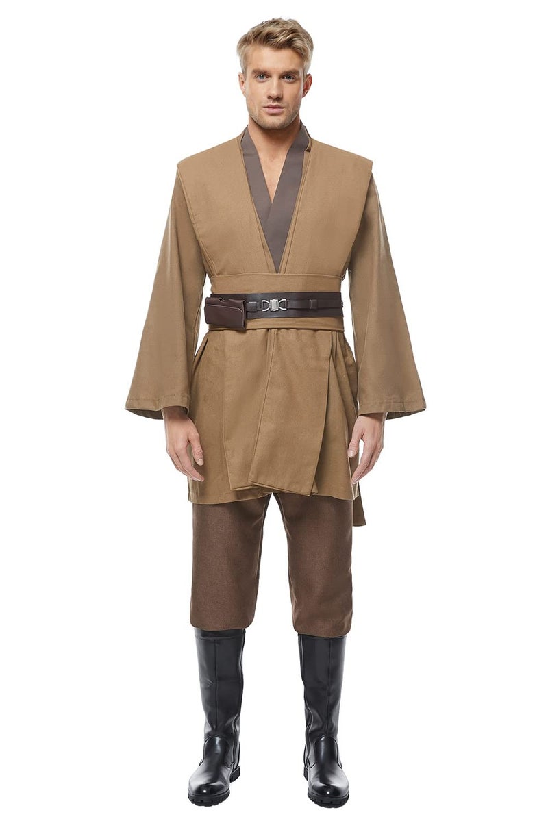 Mens Tunic Cosplay Costume Adults Outfits Halloween Robe Hooded Uniform