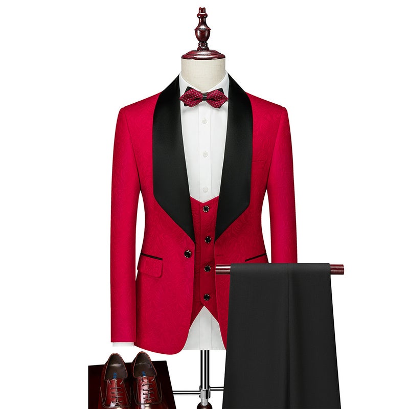 Explosions Men'S New Business Casual Suit Men'S Wedding Groom Dress Three-Piece Suit - Image 3