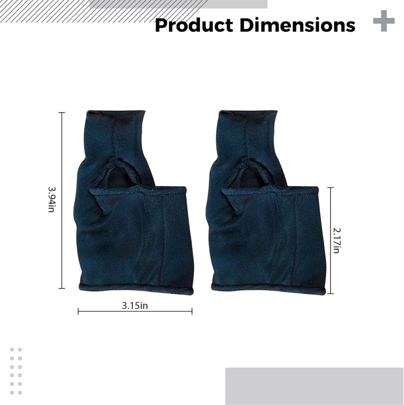 2 Pcs Bunion Soothe with Gel, Bunion Corrector Socks, Big Toe Straightener, 2nd Gen Toe Separator Splint, Polyester, Size L, Black - Image 5
