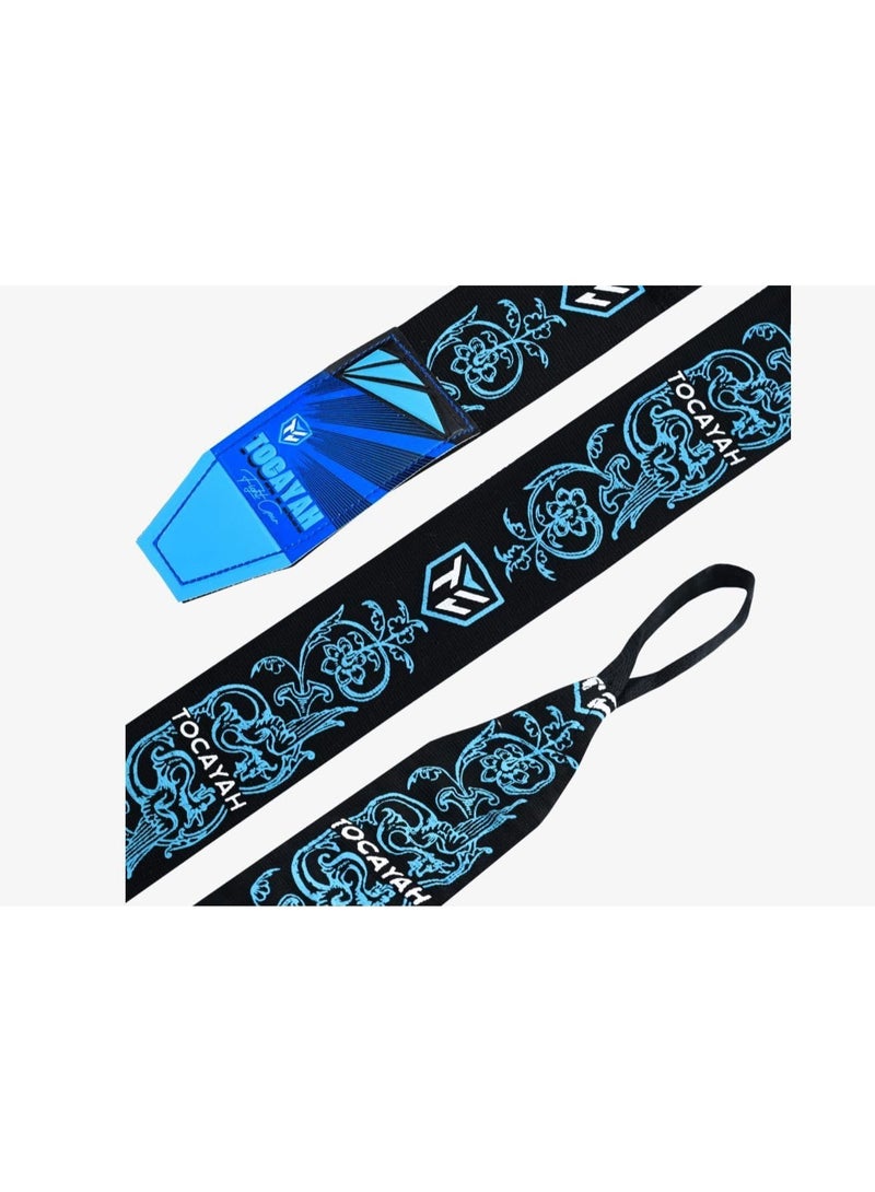 TOCAYAH Dragons Boxing Hand Wraps | 4–6M Cotton Nylon Hand Wraps for Boxing, MMA & Muay Thai | Wrist Support & Knuckle Protection Training Wraps with Dragon Design (Black Blue, 4M) - Image 3