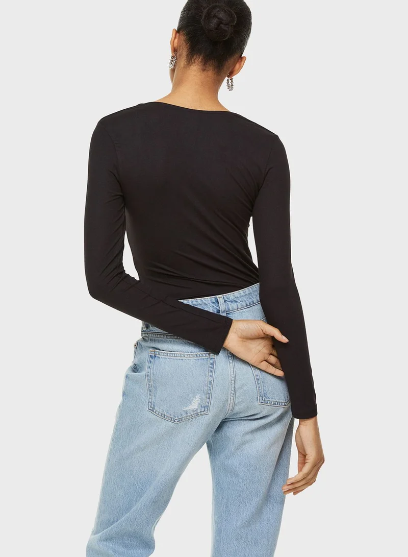 H&M Square Neck Knitted Top