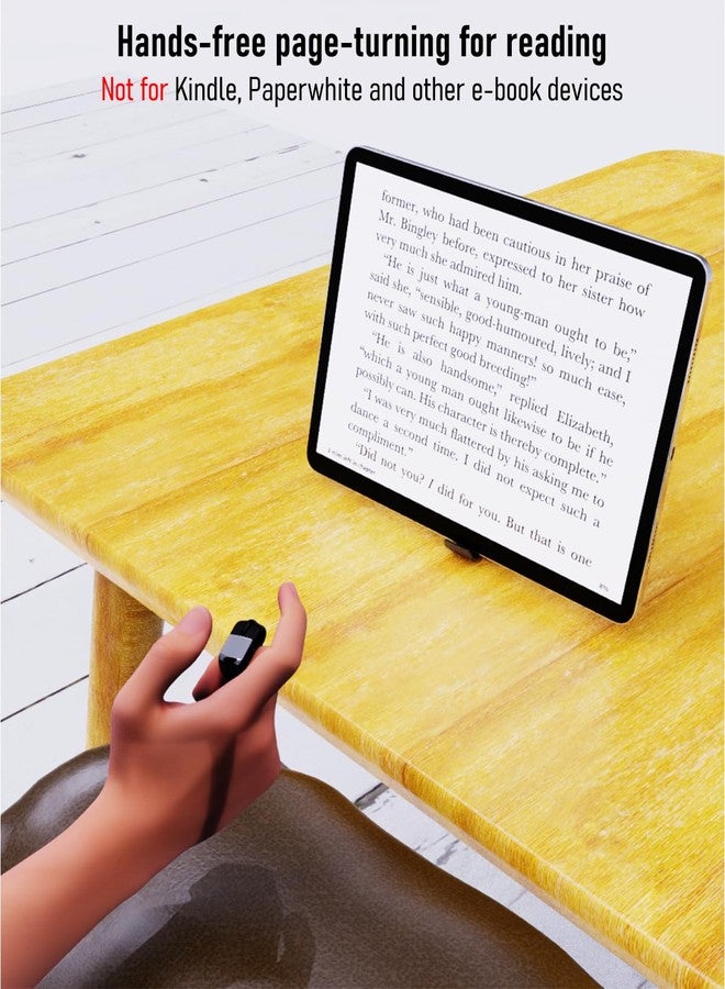 ZOZVO Tiktok Scrolling Ring,Air Finger Ring Mouse with a Touchpad,Bluetooth/Wireless Scroller for iPhone/Android/PC,Remote Control for Camera/Video Recording/Kindle App (Black) - Image 5